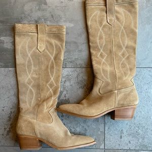 Steve Madden tall suede cowboy boots